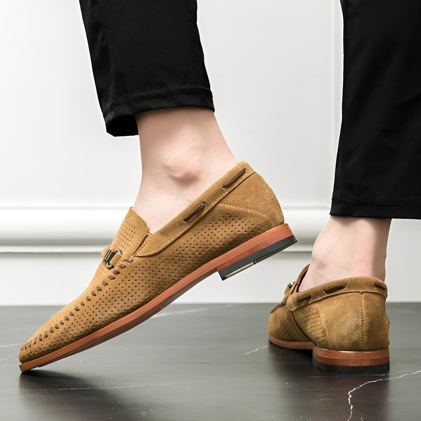 Wesley - Eleganckie loafer z zamszu dla mężczyzn