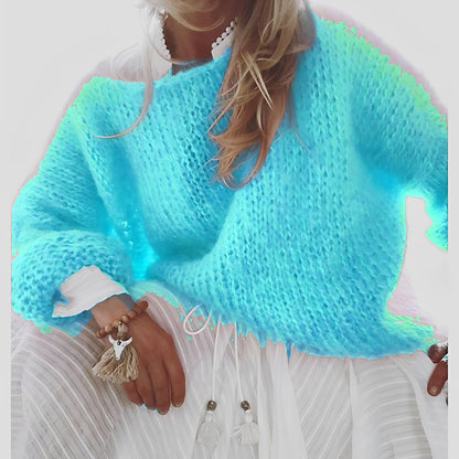 Caroline - Ciepły, luźno dziergany sweter dla kobiet