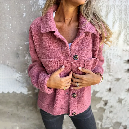 Eleanor - Nowoczesna kurtka wełniana z klasycznym kołnierzem dla kobiet