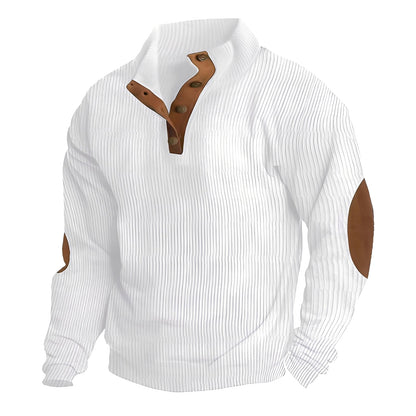 Clark - Gruby, luźny sztruksowy sweter dla mężczyzn