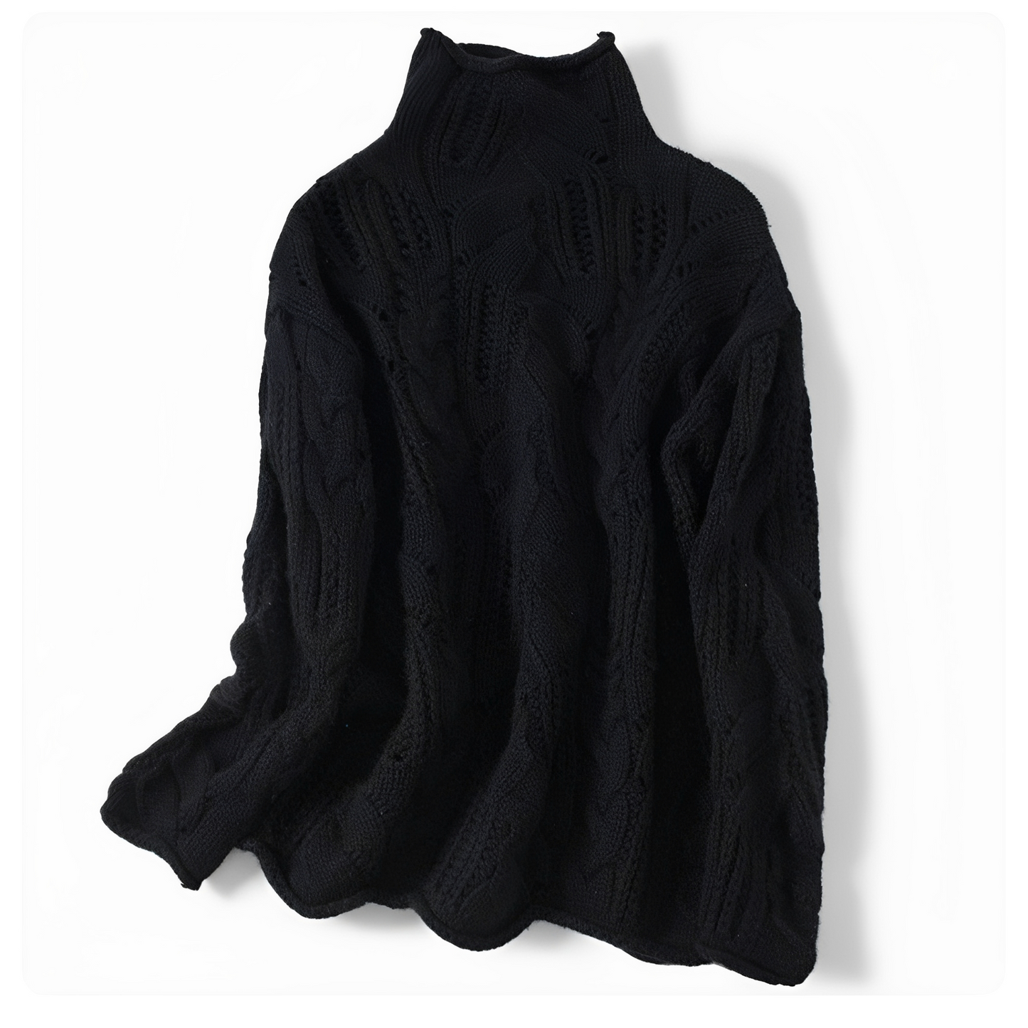 Lillie - Stylowy kaszmirowy sweterek z wysokim kołnierzem dla kobiet