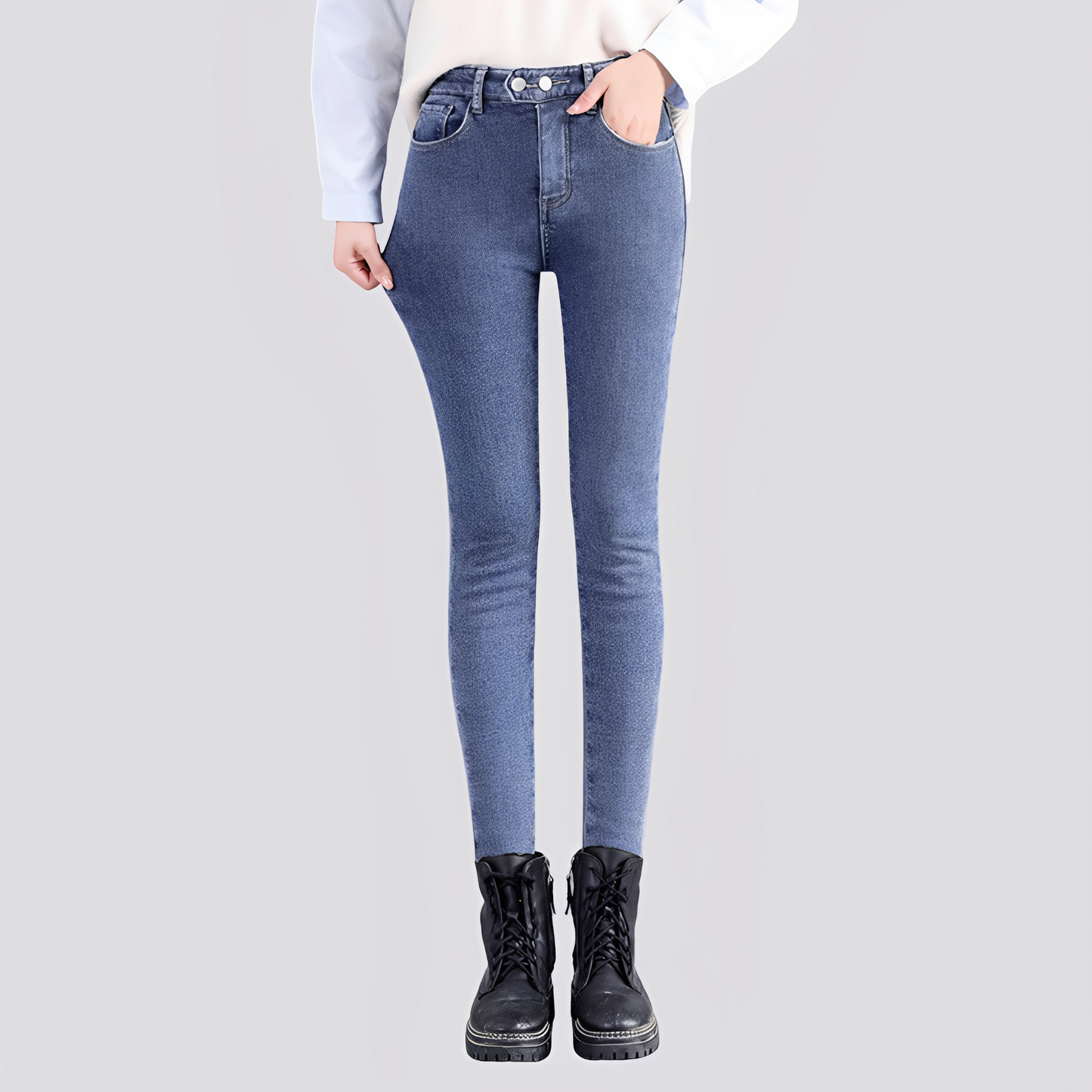 Caroline - Stylowe, grube spodnie termiczne dla kobiet