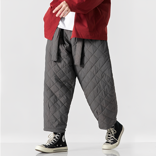 Johnny - Luźne, proste spodnie termo dla mężczyzn