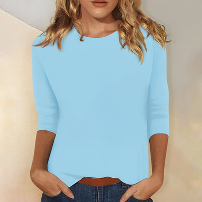 Louisa - Luźna, prosta koszulka z długim rękawem dla kobiet
