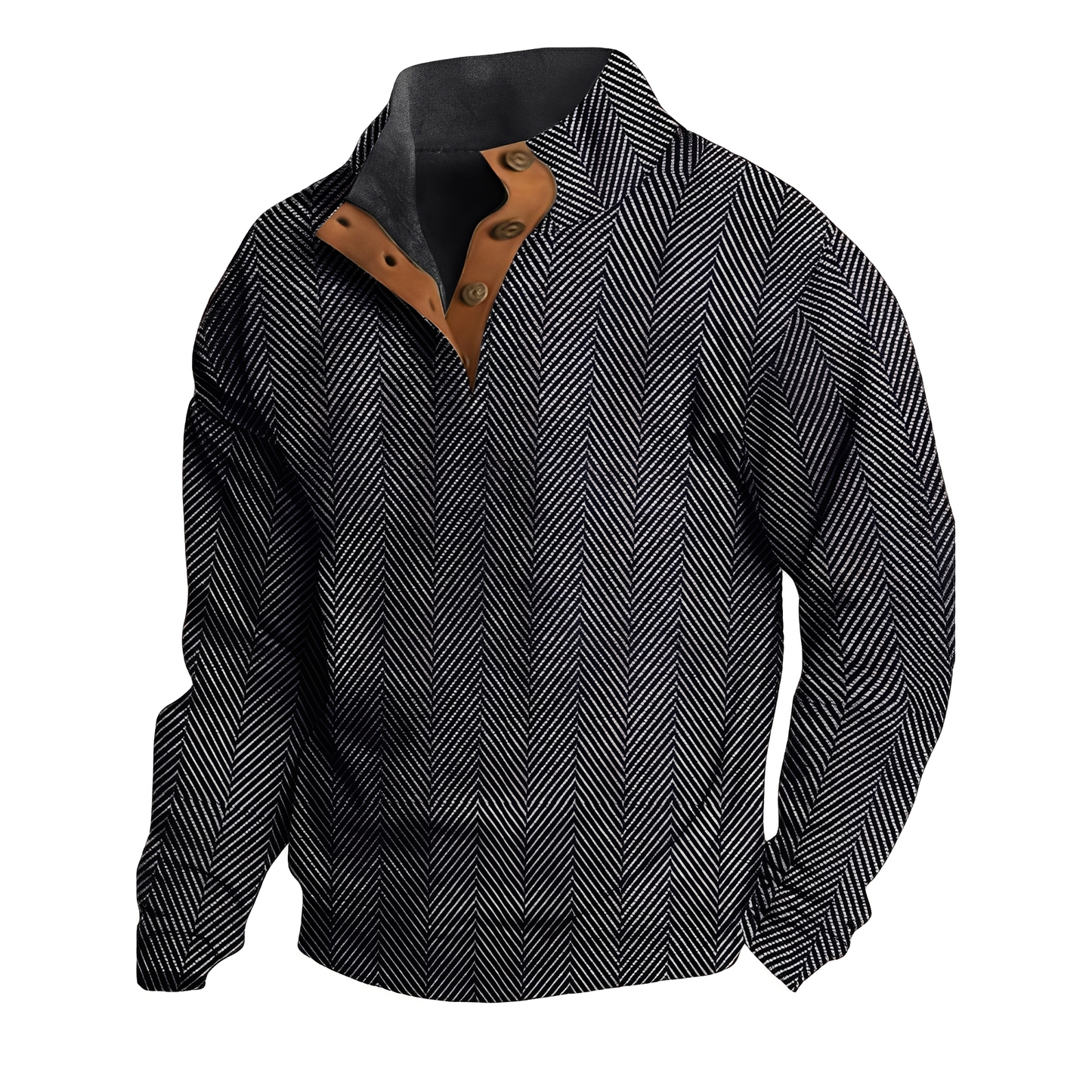 Austin - Retro-sweter z eleganckim nadrukiem dla mężczyzn