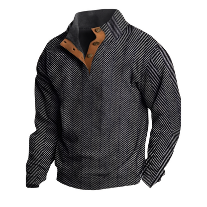 Austin - Retro-sweter z eleganckim nadrukiem dla mężczyzn