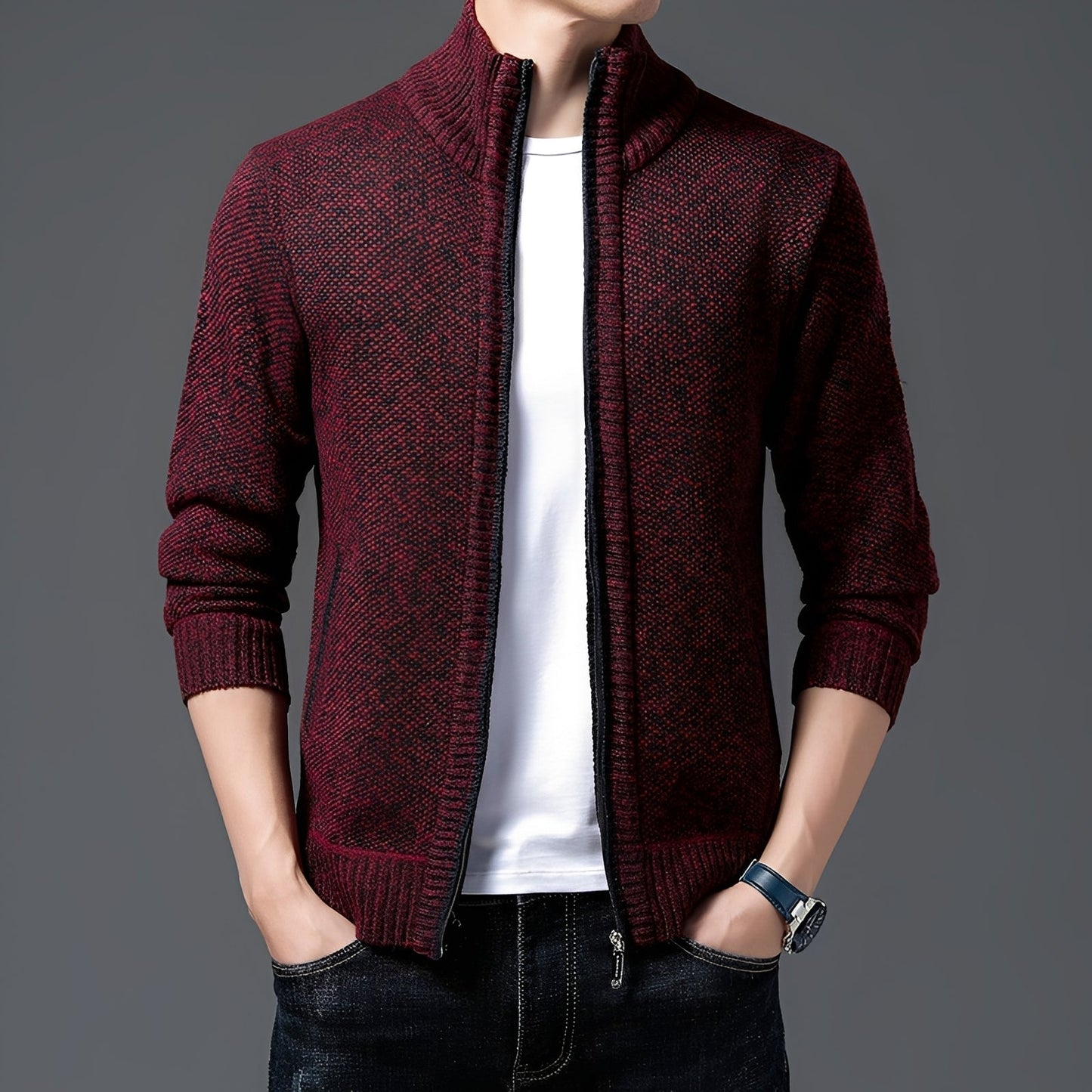 Justin - Nowoczesny kardigan dla mężczyzn