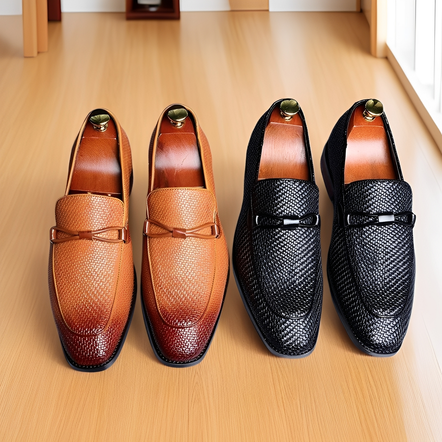 Phillip - Eleganckie biznesowe oxford-slipper dla mężczyzn