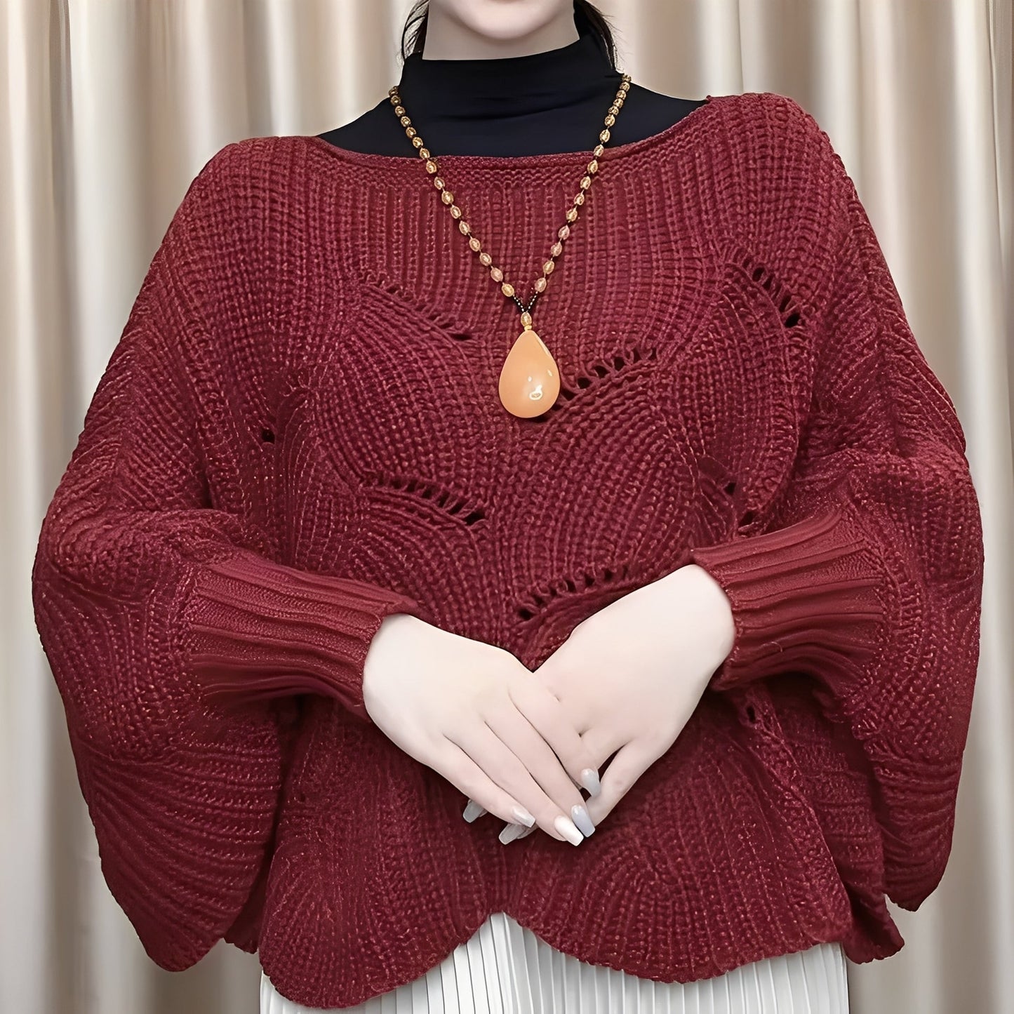 Celestine - Termosweter z szerokimi rękawami dla kobiet