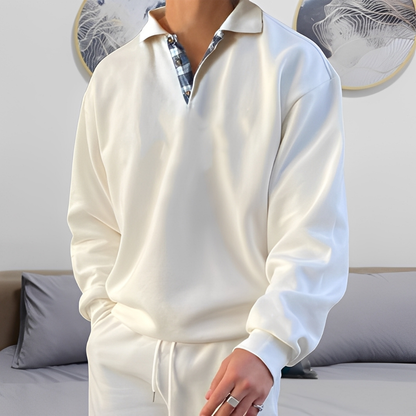 Colsen - Nowoczesny sweter z zamkiem dla mężczyzn