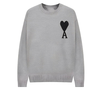 Darden - Prosty haftowany sweter dla mężczyzn