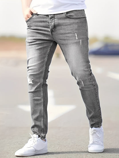 Jenson - Stylowe Skinny Jeans z Przetarciami dla Mężczyzn