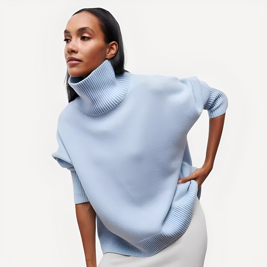 Margery - Luźny sweter z wysokim kołnierzem dla kobiet