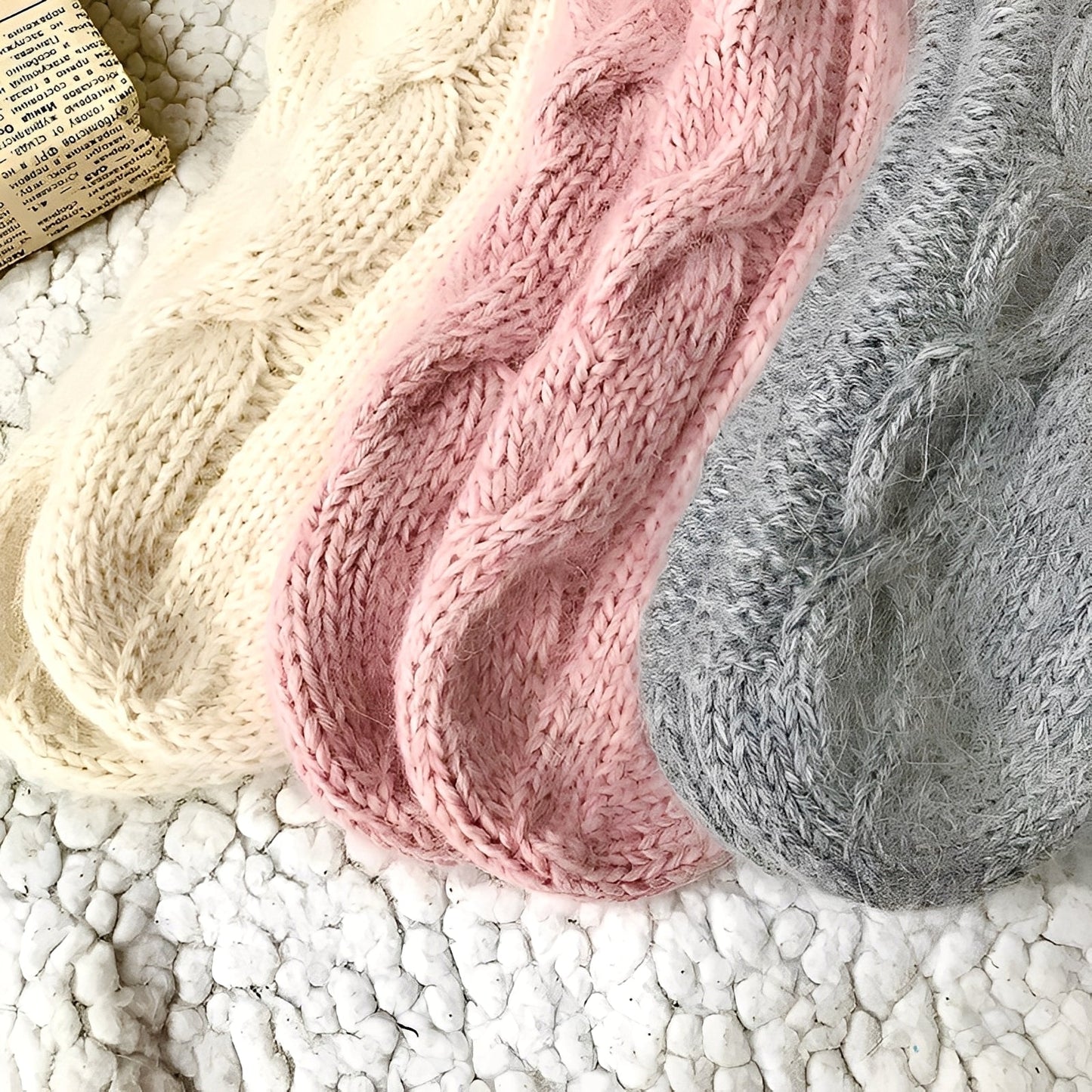 Dorothy - Ciepłe dziane skarpety wełniane dla kobiet