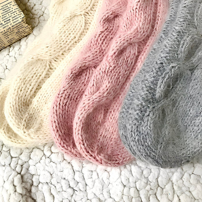 Dorothy - Ciepłe dziane skarpety wełniane dla kobiet