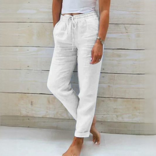 Dyan - Eleganckie spodnie z sznurkiem dla kobiet