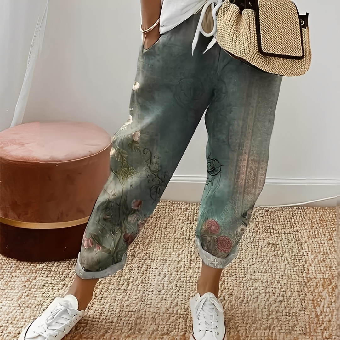 Jacinthe - Spodnie wygodne z sznurkiem dla kobiet