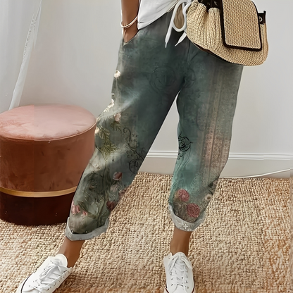 Jacinthe - Spodnie wygodne z sznurkiem dla kobiet