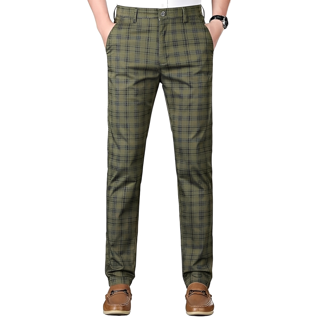 Hayavert - Modne spodnie w kratę dla mężczyzn