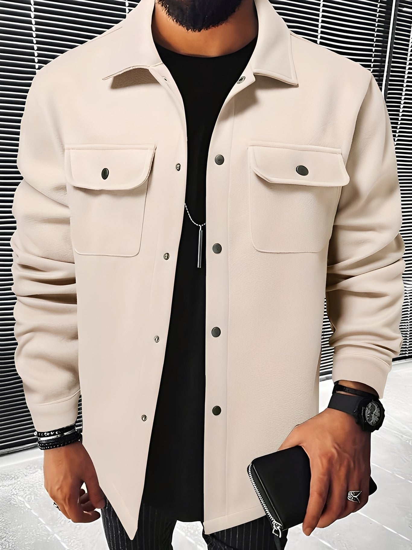 Clinton - Nowoczesna marynarka z kieszeniami dla mężczyzn