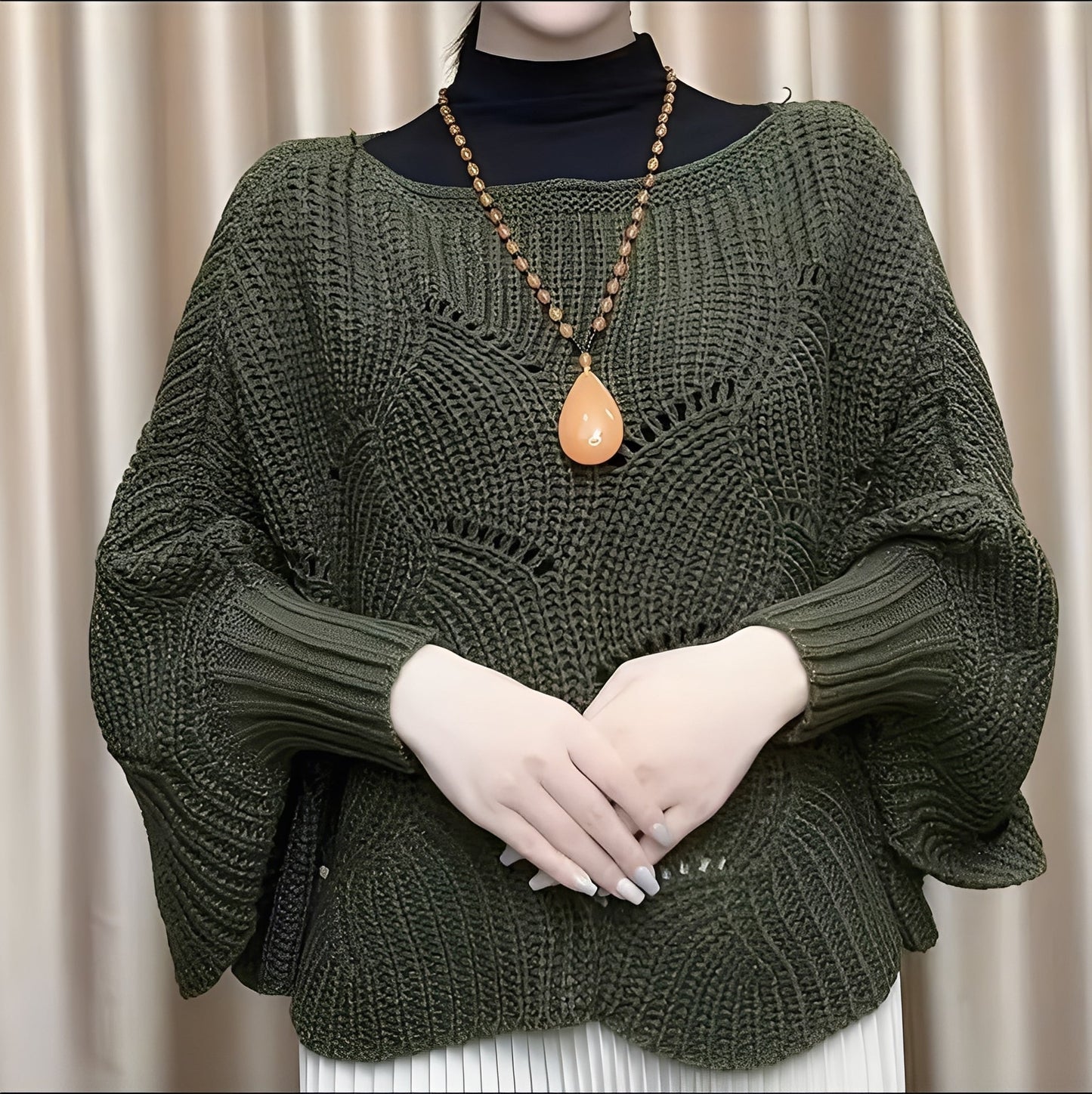 Celestine - Termosweter z szerokimi rękawami dla kobiet