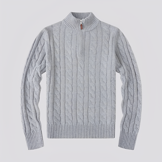 Jasper - Stylowy sweter z połowym zamkiem dla mężczyzn