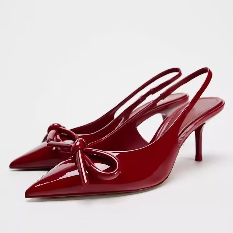Daria - niskie buty damskie z kokardą
