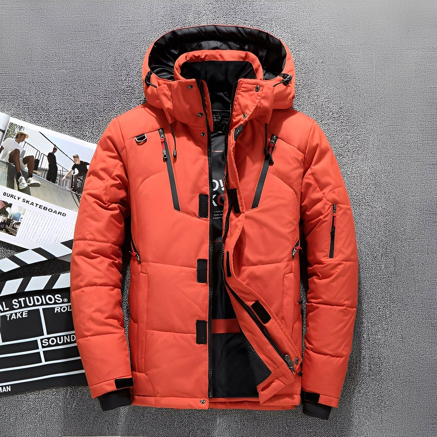 Damian - Nowoczesna kurtka z kapturem z wieloma kieszeniami dla mężczyzn
