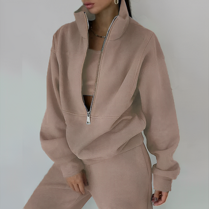 Catherina - Wygodny dres z zaokrągloną talią