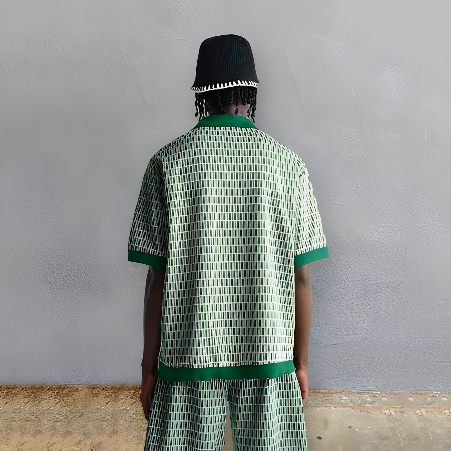 Atem - Zestaw elegancka koszula i szorty dla mężczyzn