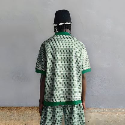 Atem - Zestaw elegancka koszula i szorty dla mężczyzn