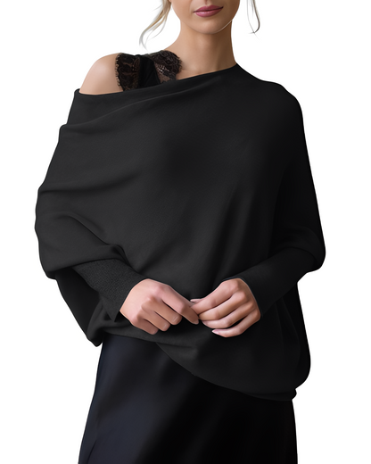 Gabrielle - Modny Off-Shoulder Sweter dla Kobiet
