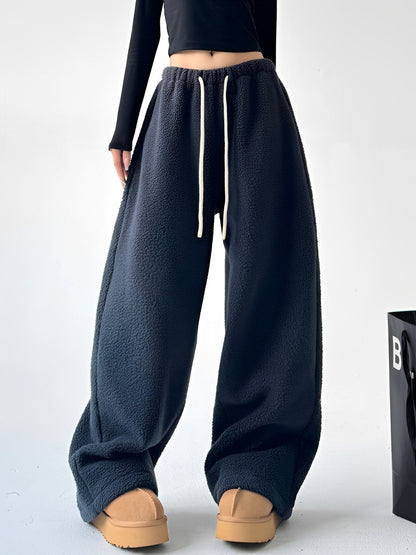 Connie - Szerokie Lounge-Fleece-Spodnie Dresowe dla Kobiet