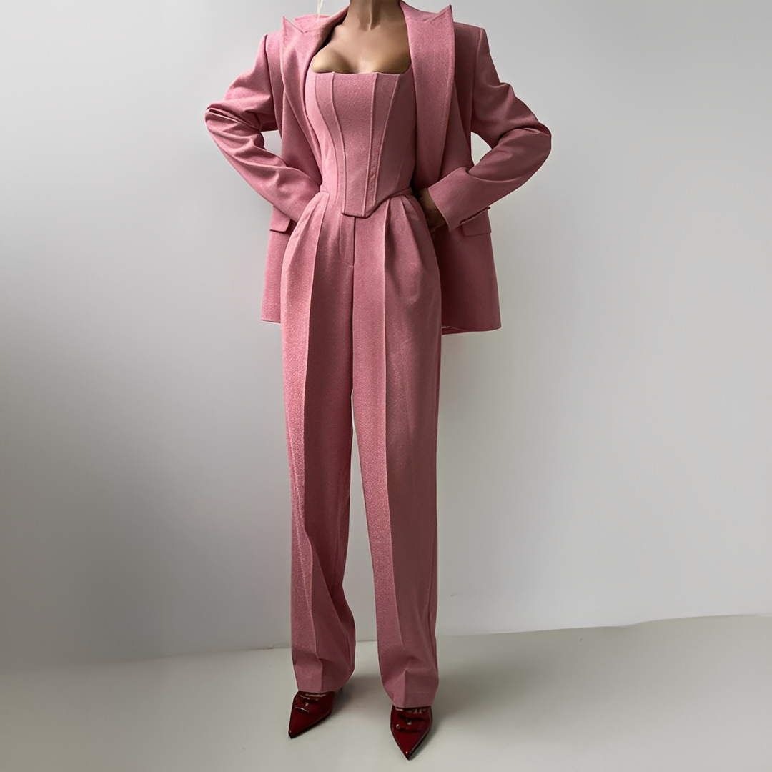 Annadine - Zestaw 3-częściowy elegancki i swobodny dla kobiet