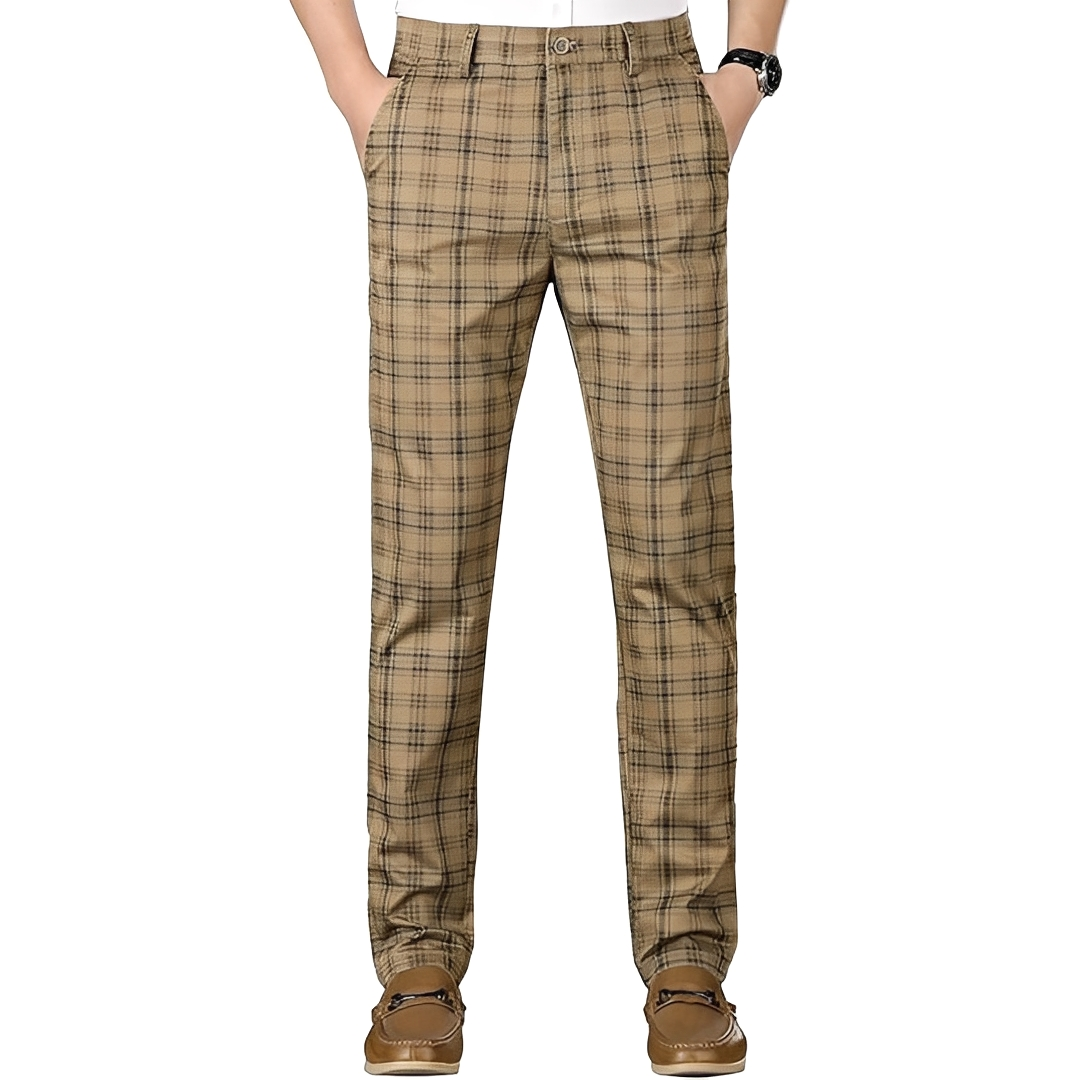 Hayavert - Modne spodnie w kratę dla mężczyzn