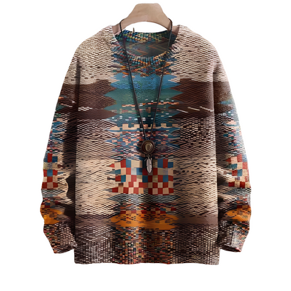 Eugene - Stylowy pasiasty sweter z wełny dla mężczyzn