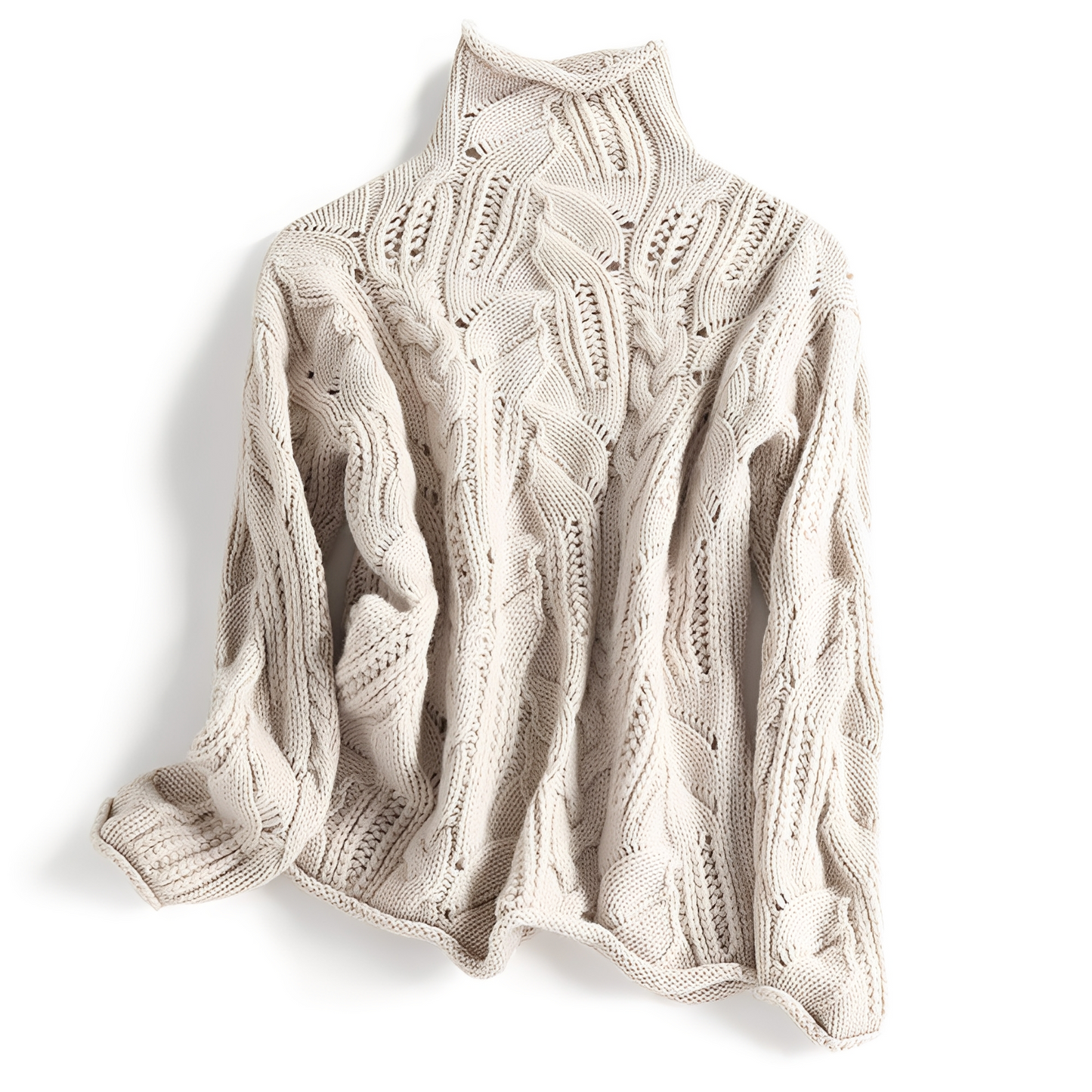 Lillie - Stylowy kaszmirowy sweterek z wysokim kołnierzem dla kobiet