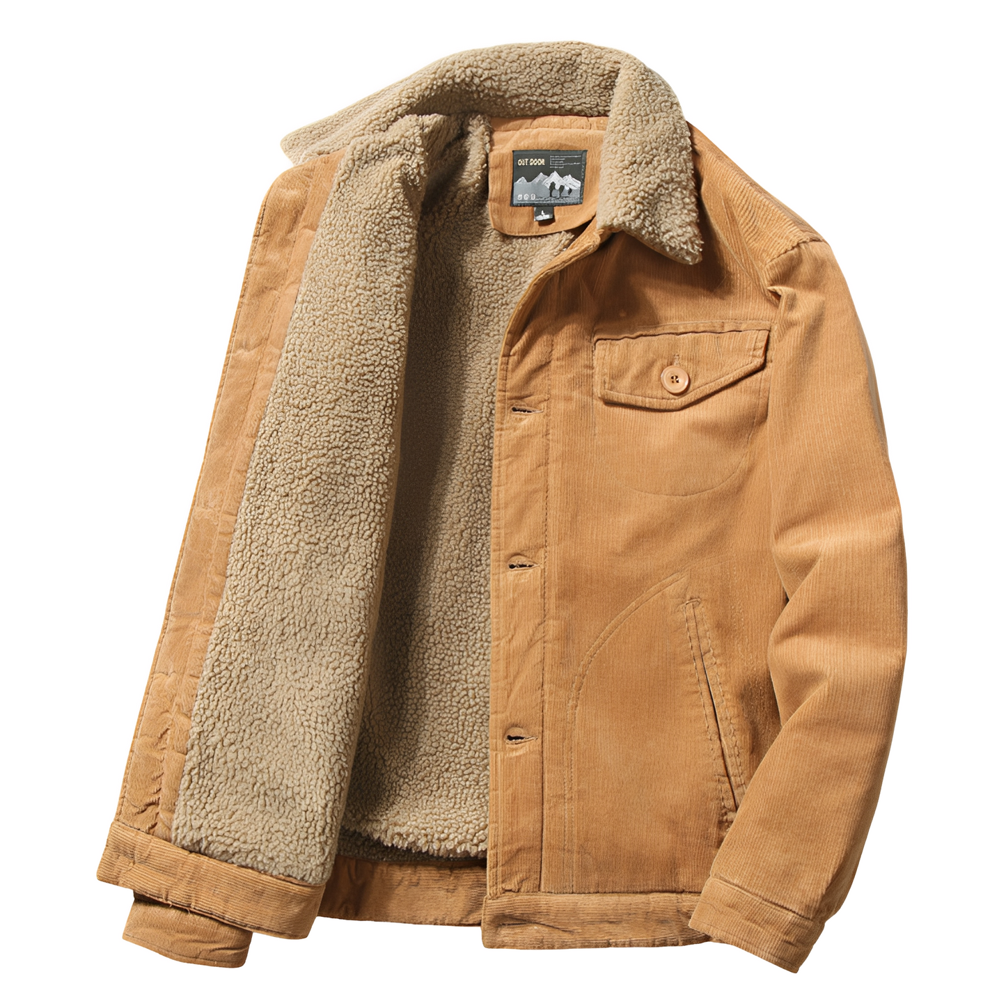 Carl - Stylowa kurtka sztruksowa z podszewką z polara dla mężczyzn