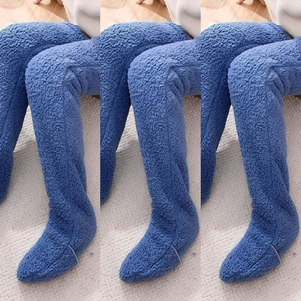 Camellia - Ciepłe, ponadkolanowe skarpety zimowe dla kobiet