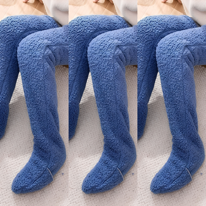 Camellia - Ciepłe, ponadkolanowe skarpety zimowe dla kobiet