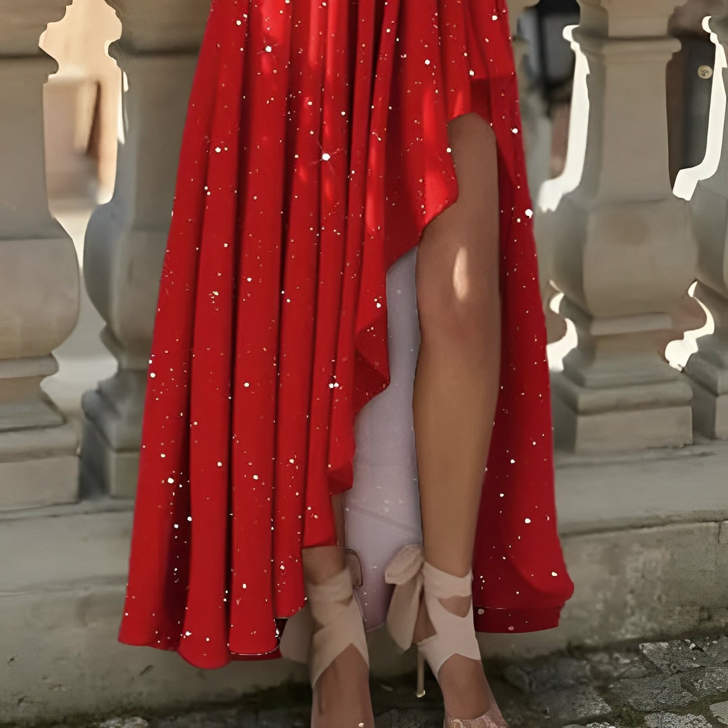 Candida - Zwiewna sukienka z szyfonu z wysoką talią