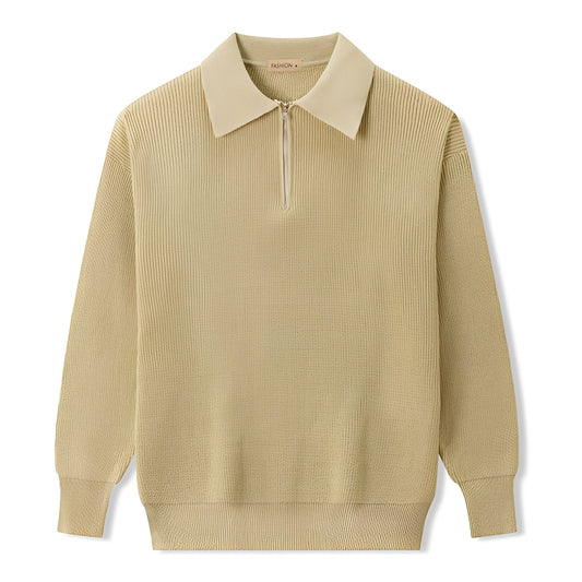 Justin - Nowoczesny sweter z połowym zamkiem dla mężczyzn