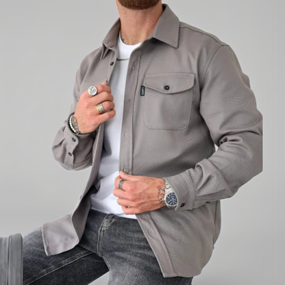 Eufed - Męska koszula casual z długimi rękawami