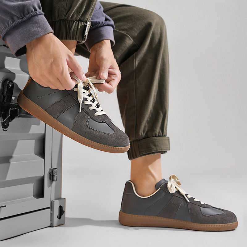 Gino - Klasyczne miękkie sneakersy z grubymi podeszwami dla mężczyzn