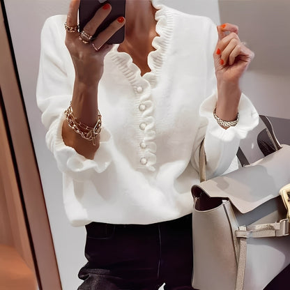 Isabella - Elegancki sweter z guzikami dla kobiet