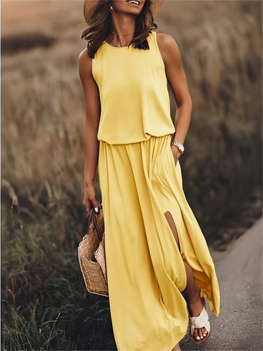 Edna - Boho modalna sukienka maxi w eleganckim stylu