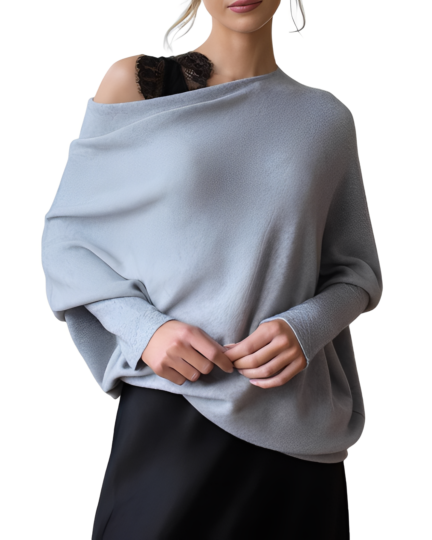 Gabrielle - Modny Off-Shoulder Sweter dla Kobiet