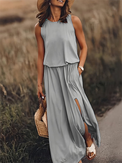 Edna - Boho modalna sukienka maxi w eleganckim stylu