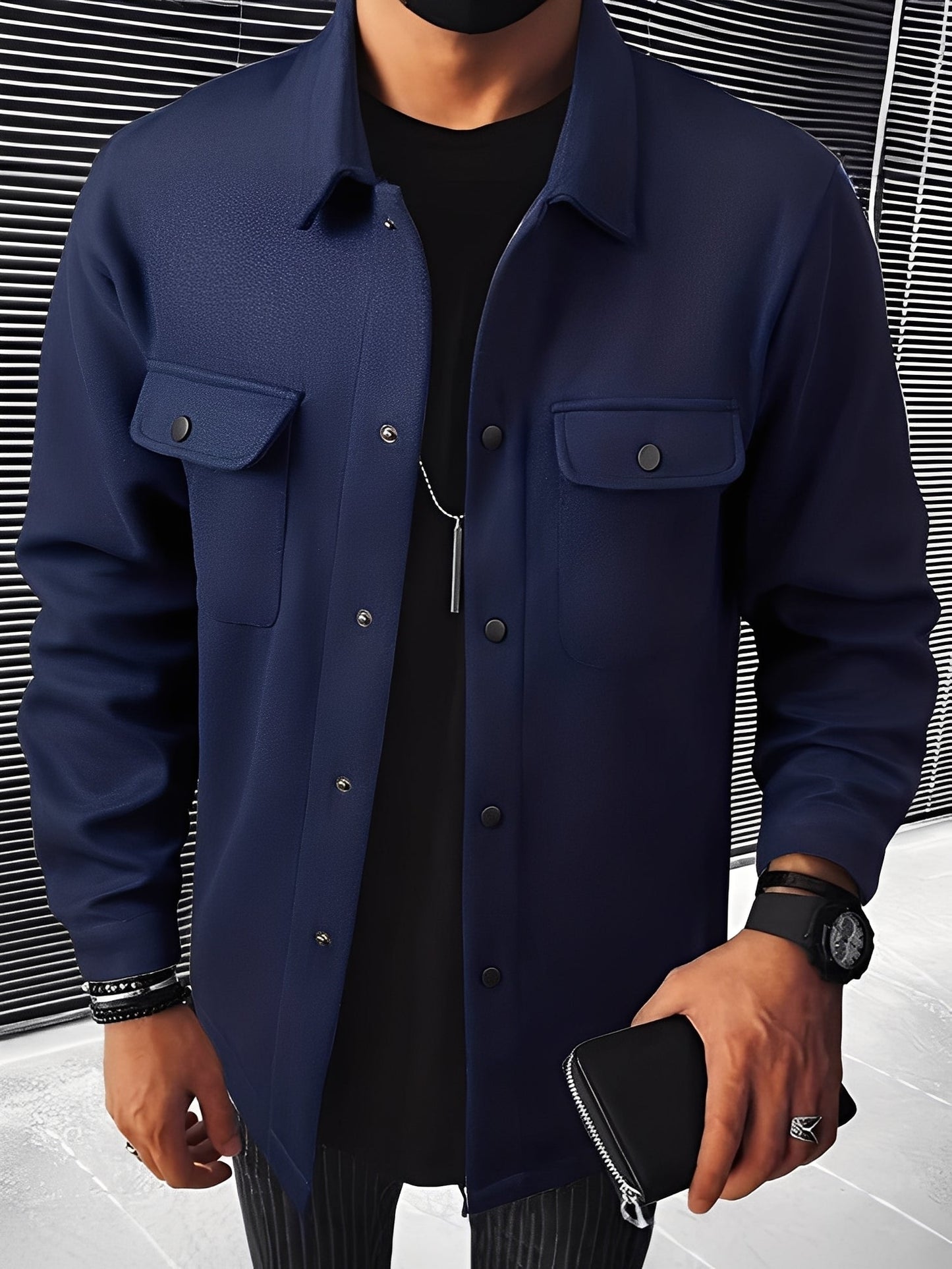 Clinton - Nowoczesna marynarka z kieszeniami dla mężczyzn