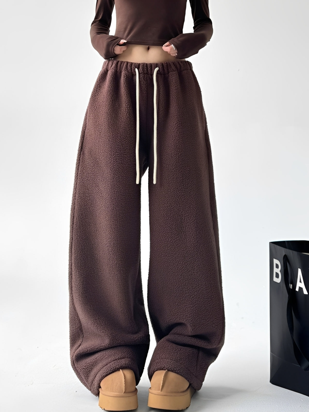 Connie - Szerokie Lounge-Fleece-Spodnie Dresowe dla Kobiet